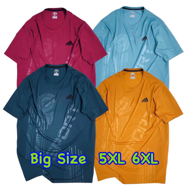 เสื้อกีฬาคอกลมไซส์ใหญ่ ผ้าดียืดหยุ่นดีใส่สบาย