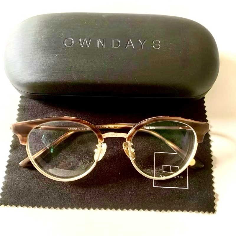 กรอบแว่นมือสอง OWNDAYS Graph Belle GB2016-G ของแท้พร้อมกล่องและผ้าเช็ดเลนส์ ทรงเท่ห์ สภาพสวย (ไม่ทรา