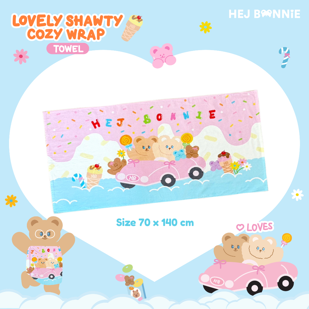 Lovely Shawty Cozy Wrap Towel l Hej Bonnie Official