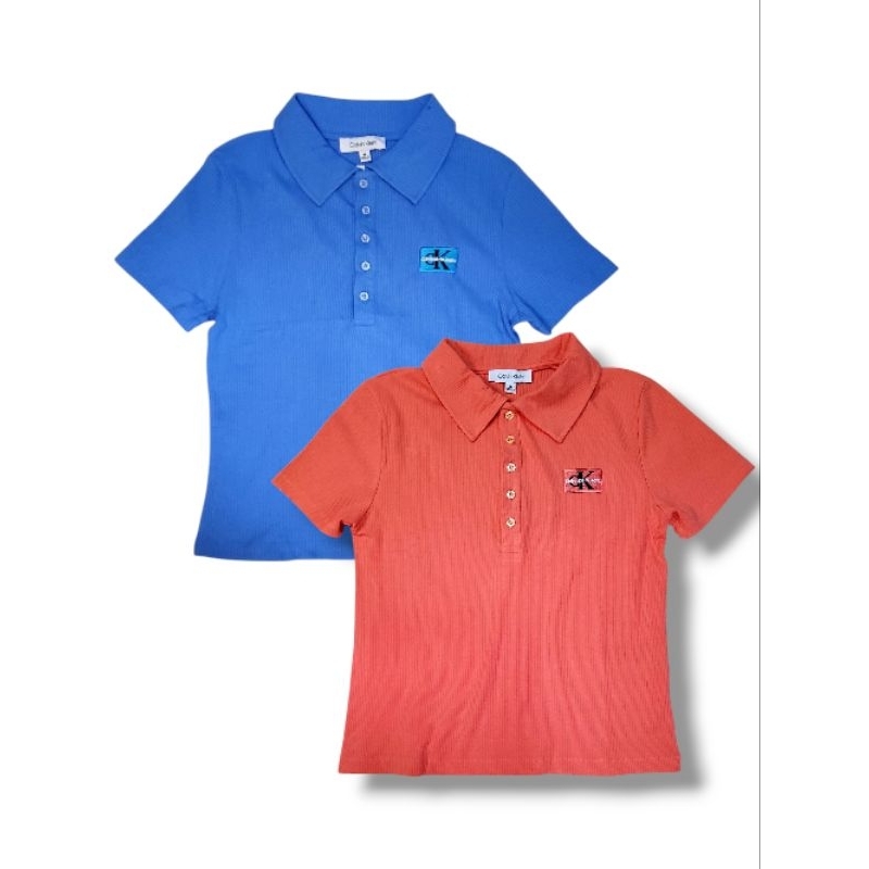 เสื้อคอปกผ้าร่อง ck งานผ้าร่องเล็กนุ่ม ใส่สบาย แต่งกระดุม5เม็ด