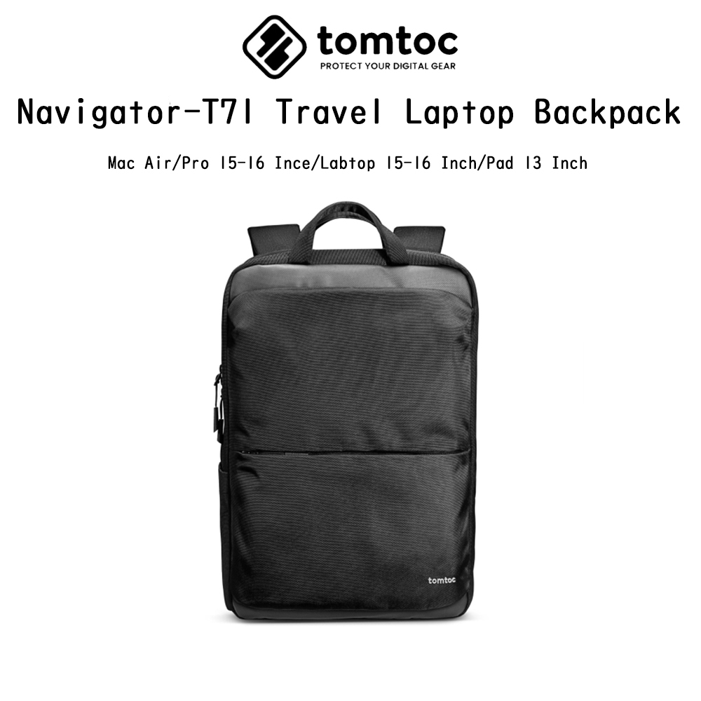 TOMTOC Navigator-T71 Travel Laptop Backpack กระเป๋าเป้อเนกประสงค์ความจุ38ลิตรเกรดพรีเมี่ยม สำหรับ Labtop16/Tablet 13