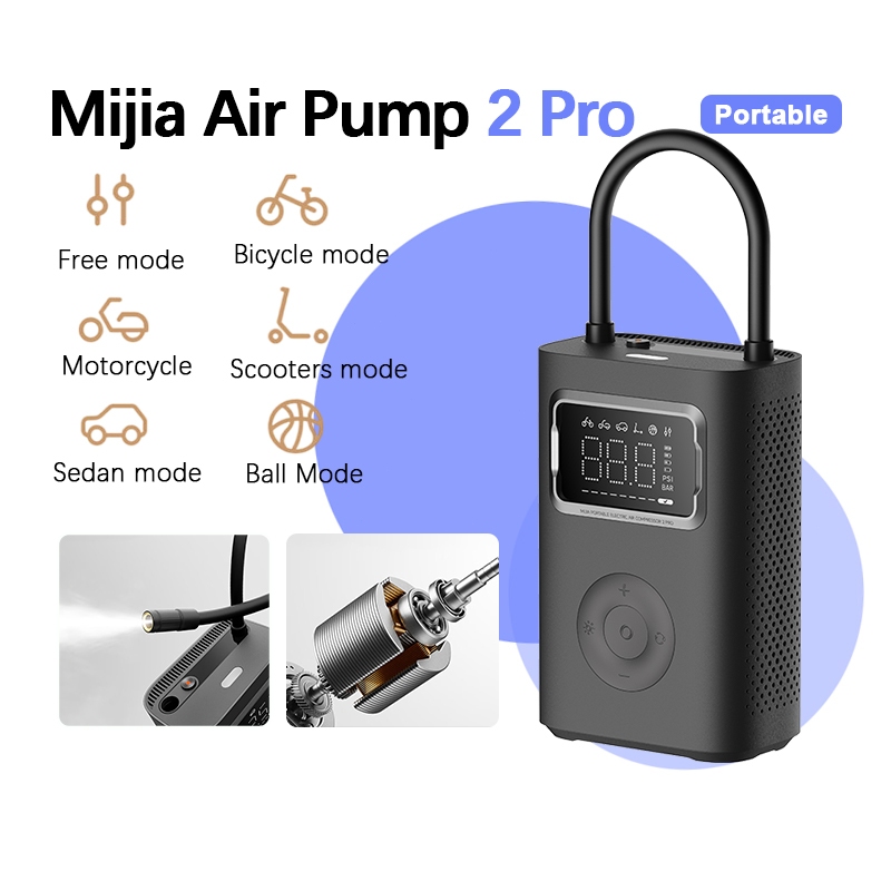 Xiaomi Air Pump 2 Pro Portable Electric Air Compressor Inflatable Treasure 150psi High Pressure