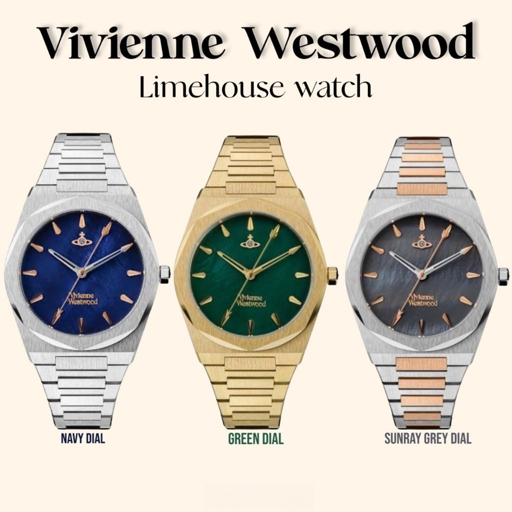 พร้อมส่งนาฬิกา️Vivienne Westwoood Limehouse ของแท้ VV244GRGD VV244GYSR VV244DBLSL 34mm