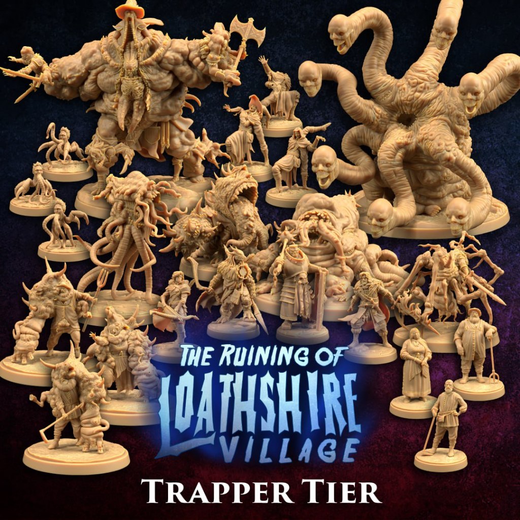 DnD Miniature I The Ruining of Loathshire Village Iโมเดลบอร์ดเกม (งานเรซิ่นยังไม่ลงสี) ฐาน 1-2 นิ้ว