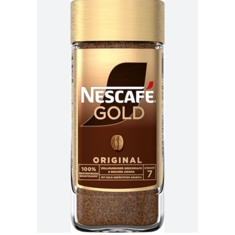 Nescafe Gold Original เนสกาแฟ โกลด์ ออริจินัล ความเข้มข้นระดับ7 ขวดใหญ่ขนาด200กรัม นำเข้าจากเยอรมัน