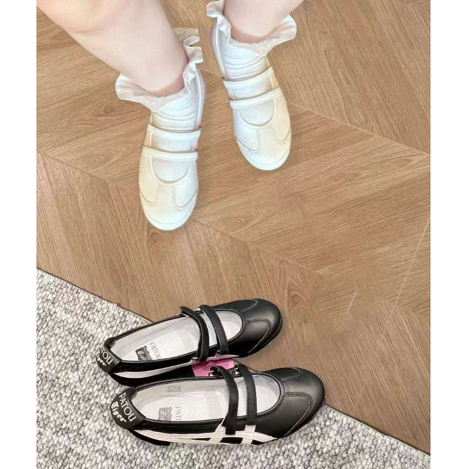 ✨Patou x Onitsuka TigerMEXICO 66 black/white💞HOTรุ่นระเบิดรองเท้าแท้สำหรับผู้ชายและผู้หญิงเลือกคุณภาพอย่างเคร่งครัด😊