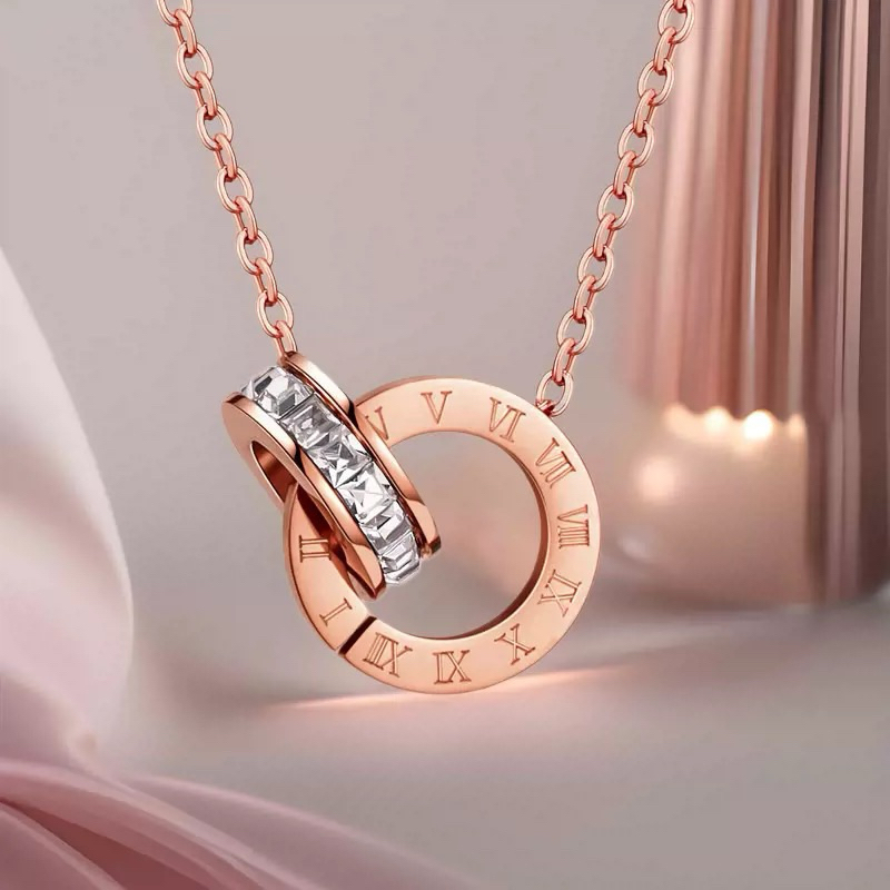 031ขาเขย่า เหล็กไทเทเนียม ทรงกลมคู่ ทอง 18K 18K พร้อมตัวเลขโรมัน