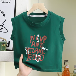 เสื้อกล้าม เสื้อแขนกุดเด็กผู้ชาย พิมพ์ลาย ใส่สบาย ระบายอากาศดี สไตล์เกาหลี #191