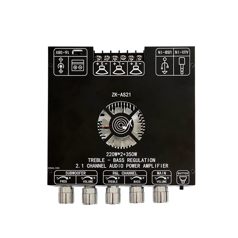 ZK-AS21 บอร์ดขยายสัญญาณเสียงบลูทูธ แอมจิ๋วบลูทูธ แอมจิ๋ว แอมป์จิ๋ว ซับวูฟเฟอร์ แอมป์จิ๋ว 220W*2 + 350W รองรับ APP USB