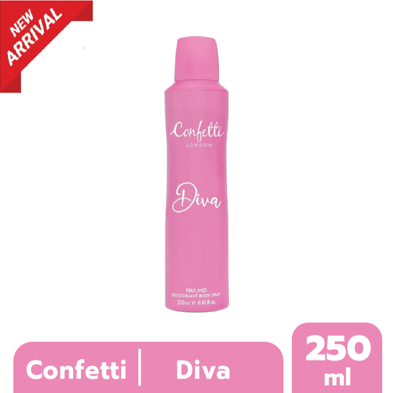 Confetti London Body Spray - Diva 250ml / คอนเฟตติ ลอนดอน บอดี้ สเปรย์ - ดีว่า 250มล.