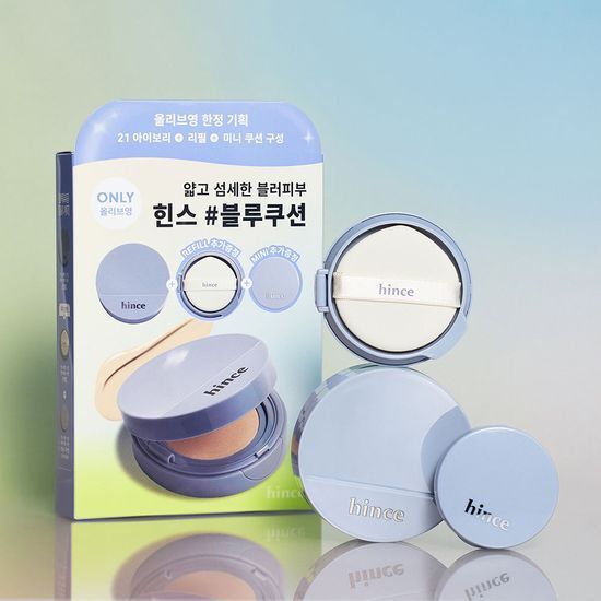 Hince Second Skin Mesh Matte Cushion (Original 12g + Refill 12g) / Blue Dive Edition Set (Original 12g + Refill 12g)