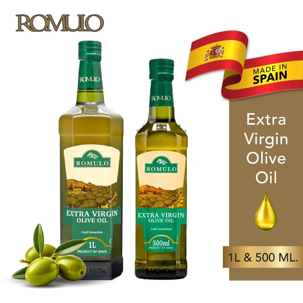 ROMULO Extra Virgin Olive Oil 1L - โรมูโล่ น้ำมันมะกอกบริสุทธิ์ เอ็กตร้า เวอร์จิน 1 ลิตร / 500ML.  EXP .09.07.26
