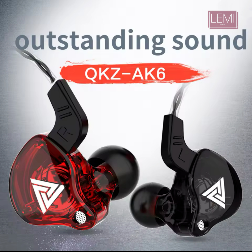 หูฟัง QKZ รุ่น AK6 in earสายหูฟัง หูฟังไอโฟน หูฟังเบสหนัก หูฟังมีไมค์ หูฟังโทรศัพท์ headphone เสียงดี เบสแน่น ของแท้100%