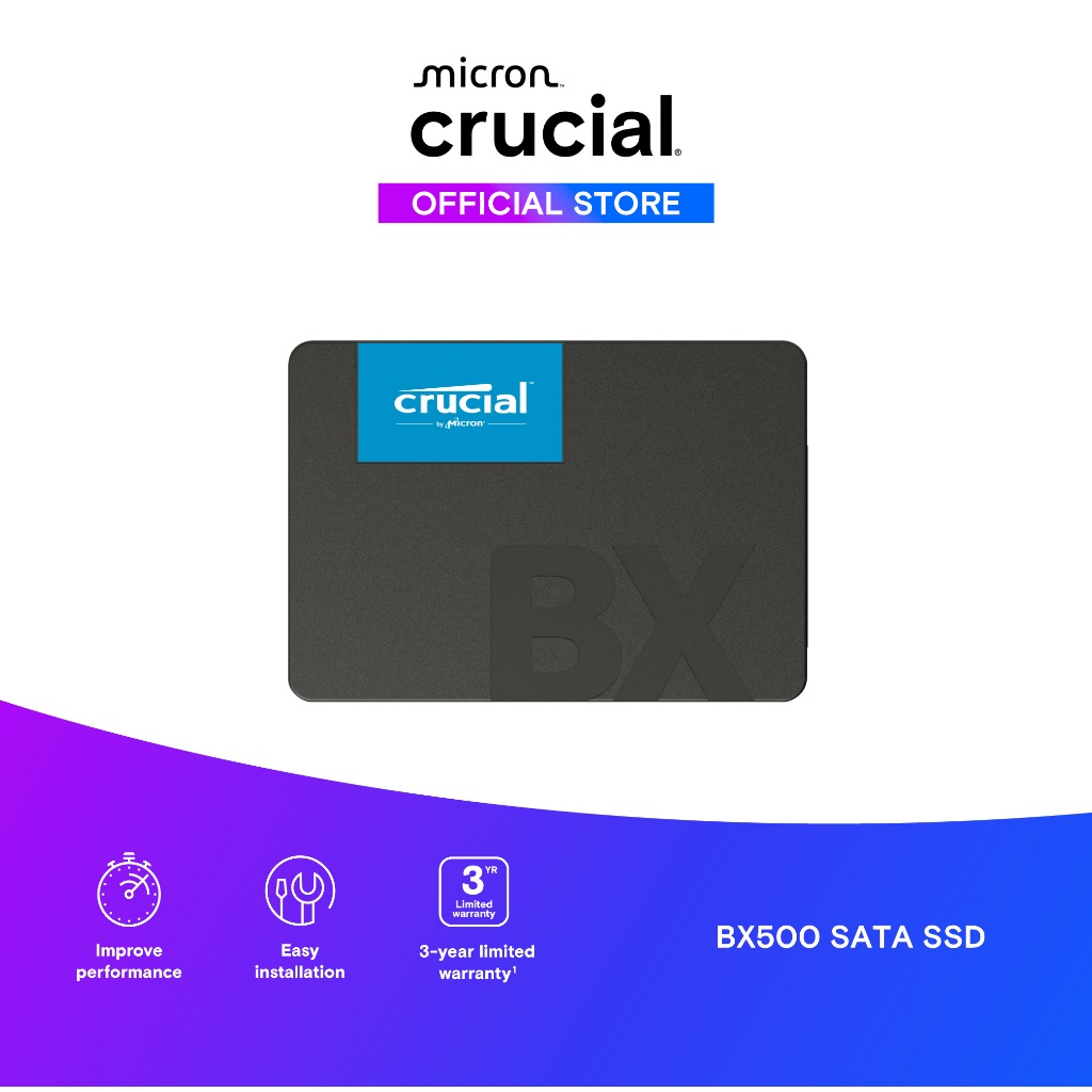 Crucial BX500 SSD SATA 2.5 ( 240GB / 500GB / 1TB) (เอสเอสดี)