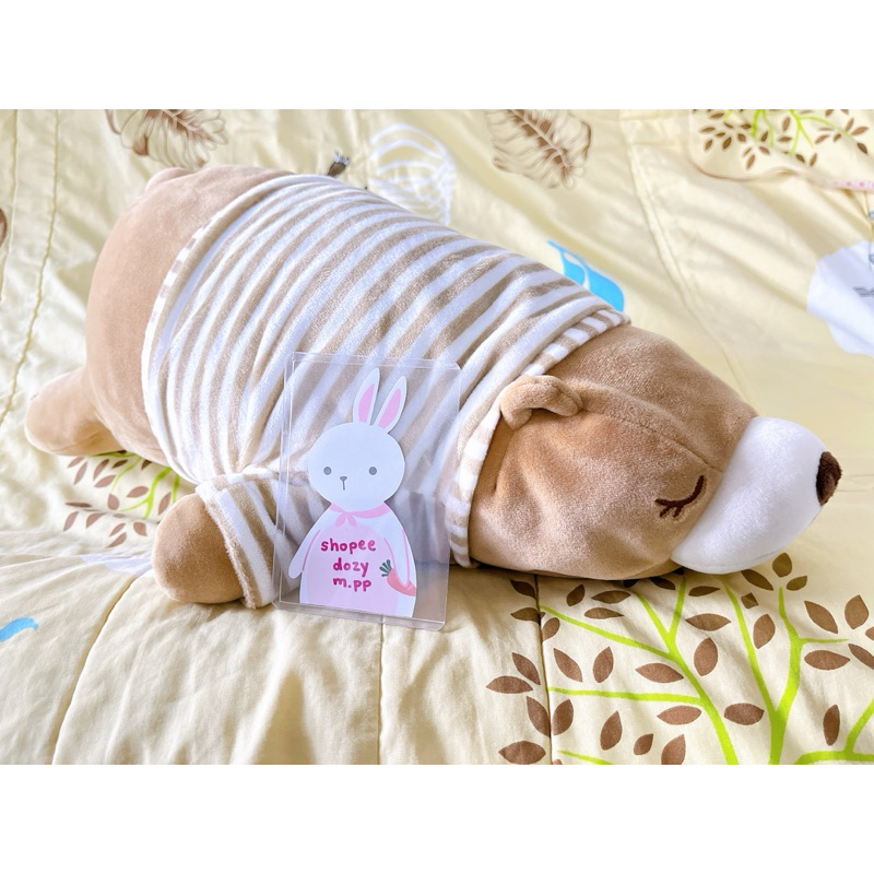 ตุ๊กตาคุณหมีหลับใส่ชุดลายทาง 🐻 แบรนด์ moshi moshi (second hand✌️)