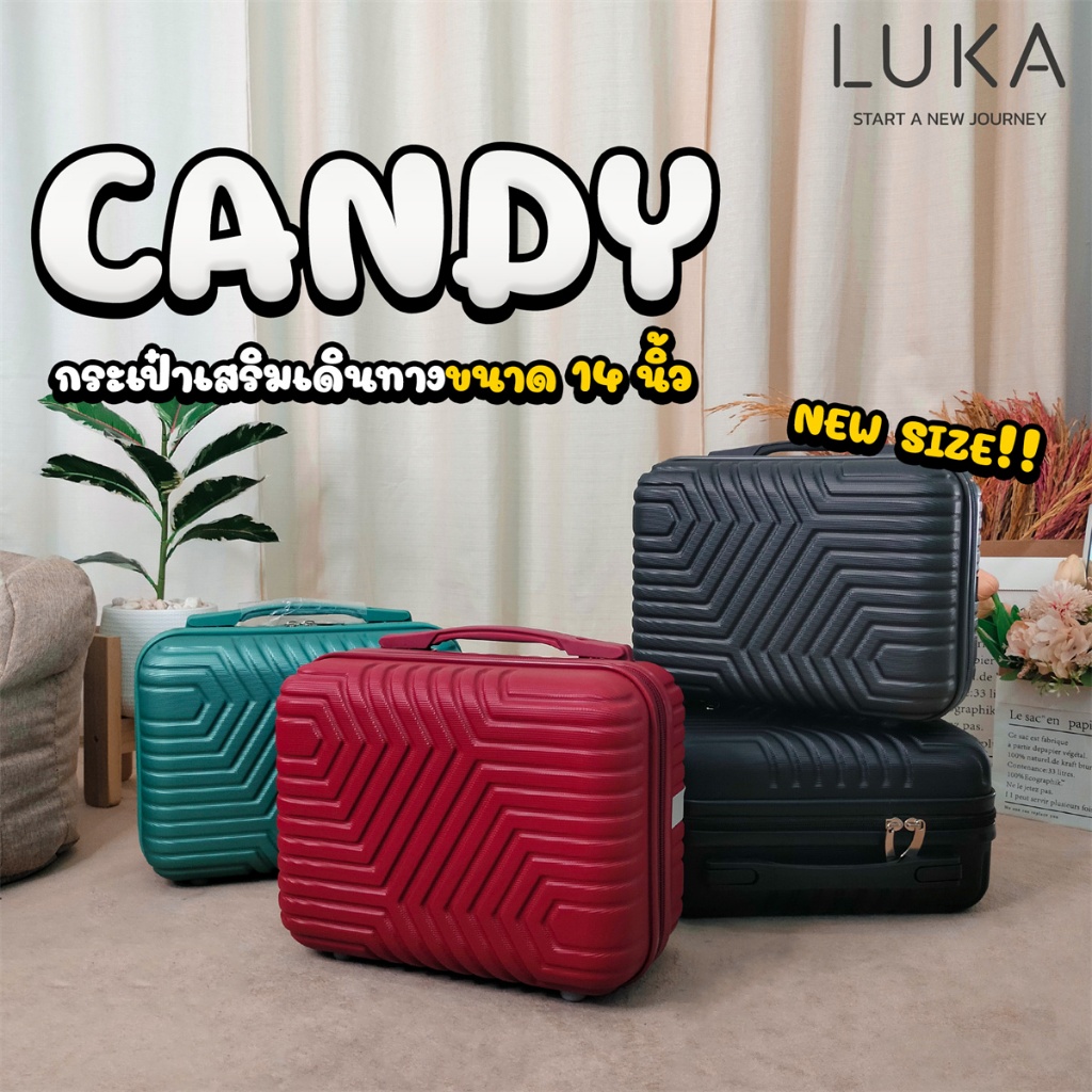 LUKA กระเป๋าเดินทาง วัสดุABS+PC 14 20 24 29 นิ้ว กระเป๋าเดินทาง องศาอย่างมีสไตล์ ล้อหมุนได้ 360 น้ำห