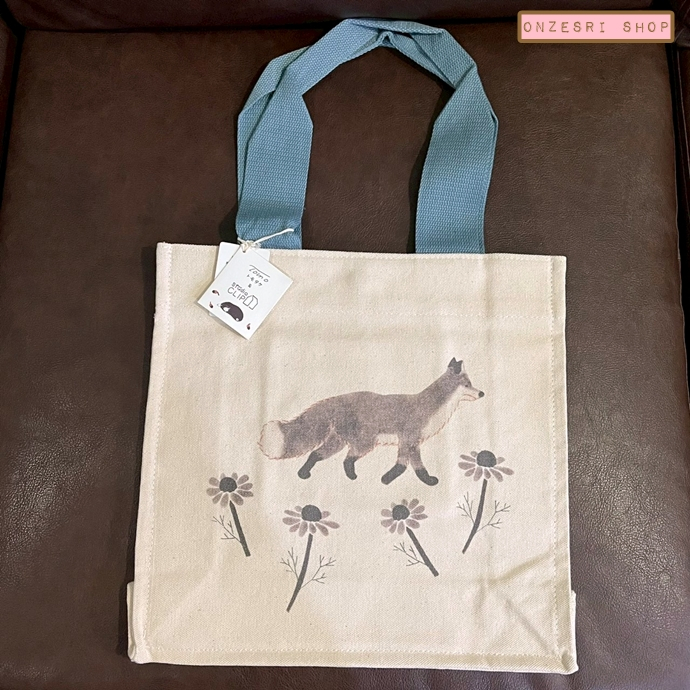 กระเป๋า Studio Clip Tote Bag ลาย Fox ผลงานจากคุณ Tomotake ศิลปินญี่ปุ่น ขนาด 31.5 x 33.5 x 12 ซม. หู