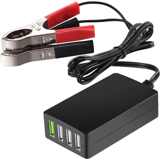 ที่ชาร์จมือถือคีบแบต ชาร์จเร็วไฟแรงๆ3/4USB สําหรับโทรศัพท์มือถือ แท็บเล็ต GPS