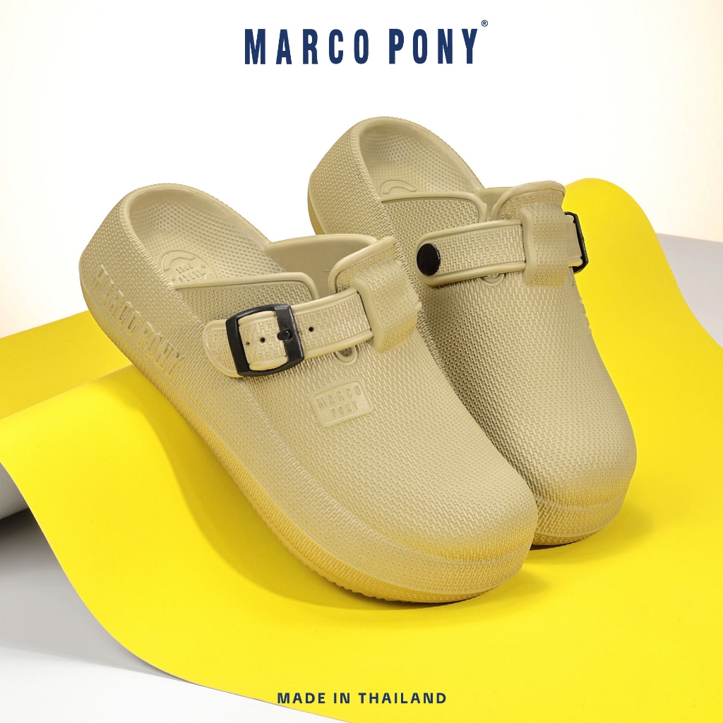 Marco Pony รองเท้าแตะ รองเท้าพื้นนิ่ม แฟชั่นผู้ชาย และผู้หญิง EVA กันน้ำ กันลื่น ใส่สบายเท้า Size 36-41 รุ่น MH9029