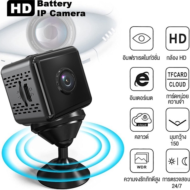 【ประสานเสียงและวิดีโอ 4k】🔥X1กล้องวงจรปิดจิ๋ว HD WIFI กล้องมินิ เล็กง่ายต่อการวาง กล้องวงจรปิดขนาดเล็ก กล้องวงจรมินิ