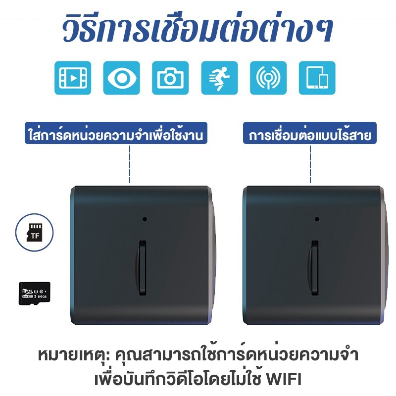 【ประสานเสียงและวิดีโอ 4k】🔥X1กล้องวงจรปิดจิ๋ว HD WIFI กล้องมินิ เล็กง่ายต่อการวาง กล้องวงจรปิดขนาดเล็ก กล้องวงจรมินิ