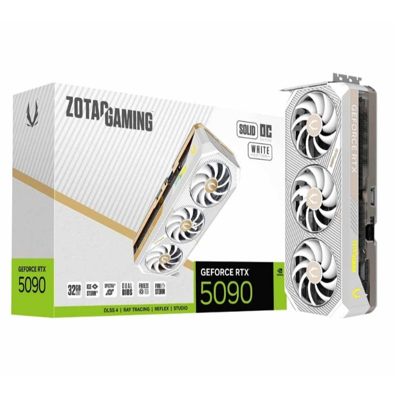 ZOTAC RTX5090 SOLID GAMING OC WHITE 32GB GDDR7