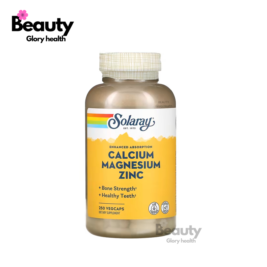 Solaray, Calcium Magnesium Zinc, 250 VegCaps