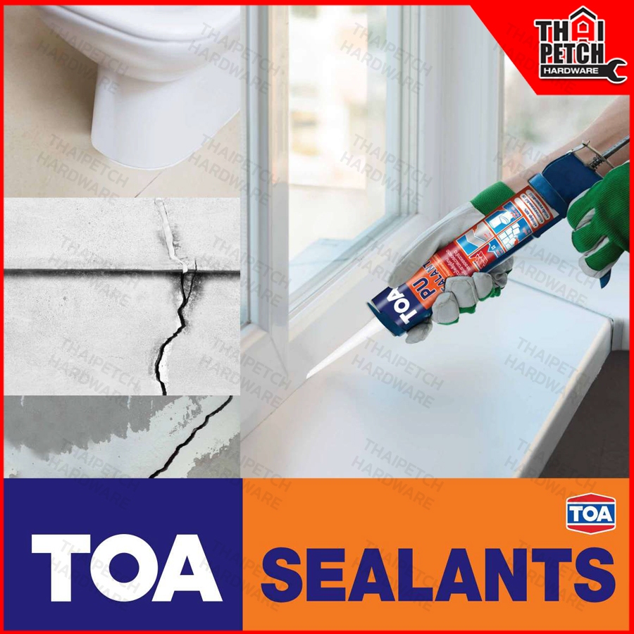 TOA PU Sealant ทีโอเอ พียูซีลแลนท์ ซิลิโคน ยาแนวรอยต่อ ยืดหยุ่นสูงมาก ทาสีทับได้ 310ml. กาวโพลียูรีเทน - รูปที่ 4