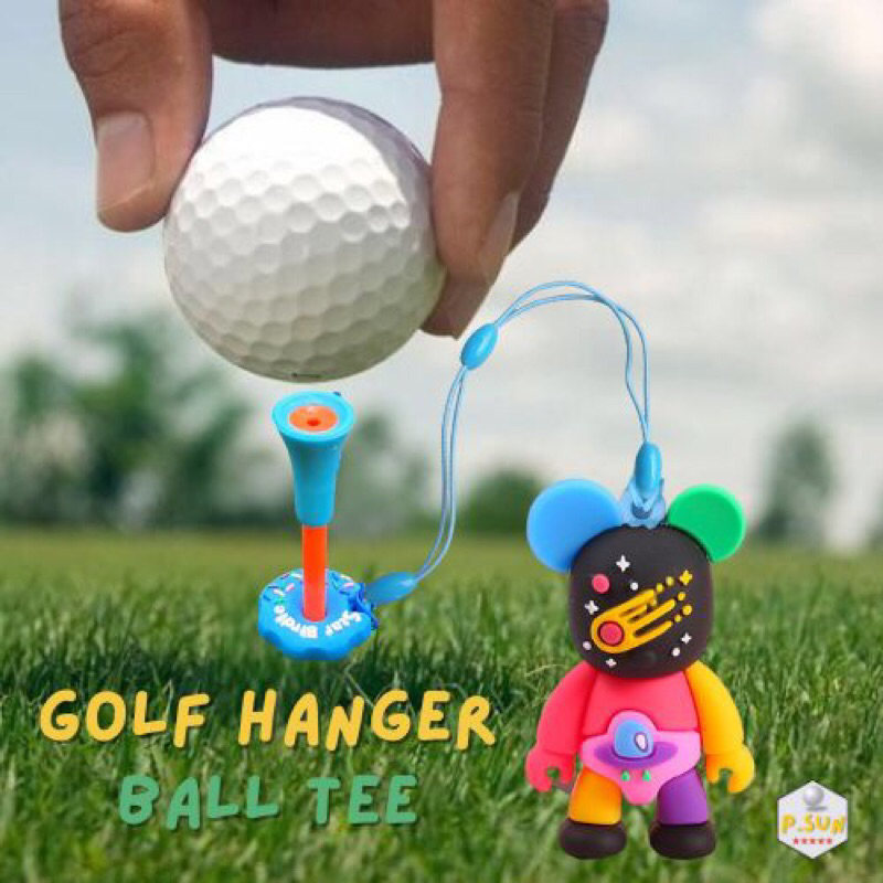 T ตั้งลูกกอล์ฟ ป้องกันTกระเด็นหาย Golf hanger cartoon ball Tee