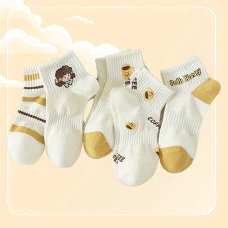 F002 ถุงเท้าแฟชั่น 1ถุงมี 5 คู่ 5สี ใส่สบาย สีพื ใส่ได้ทั้งหญิงและชาย เนื้อผ้านิ่ม ระบายกาศได้ดี มีหลายสี สินค้าพร้อมส่ง