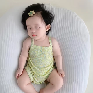 【ใหม่ทั้งหมด】【 ชุด 5 ชิ้น】ชุดนอนเด็ก ชุดรอมเปอร์เด็ก สำหรับทารกแรกเกิดหญิง แขนกุด ลายหมี ชุดจั๊มสูท เหมาะสำหรับ 0-18 เดื