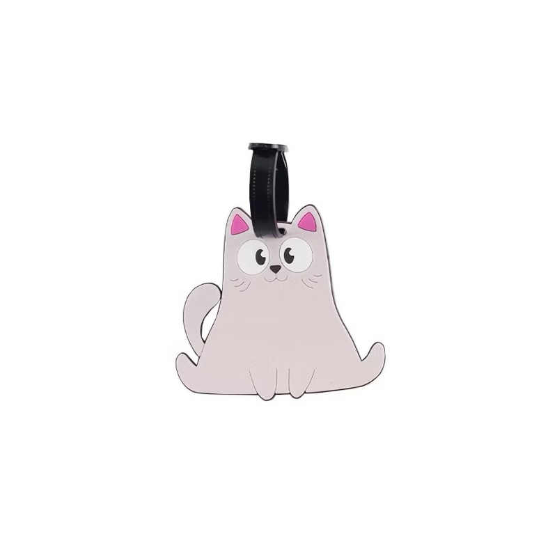 ✅ ขายดี Luggage Tag ป้ายชื่อห้อยกระเป๋า แท็กกระเป๋าเดินทาง ลายแมวการ์ตูนน่ารัก