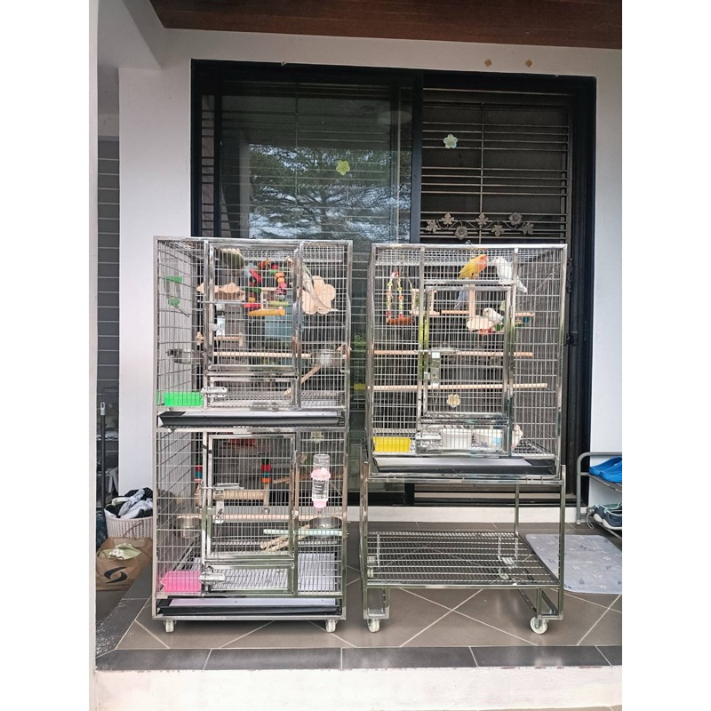 กรงนกสแตนเลสรุ่นSPพร้อมขา