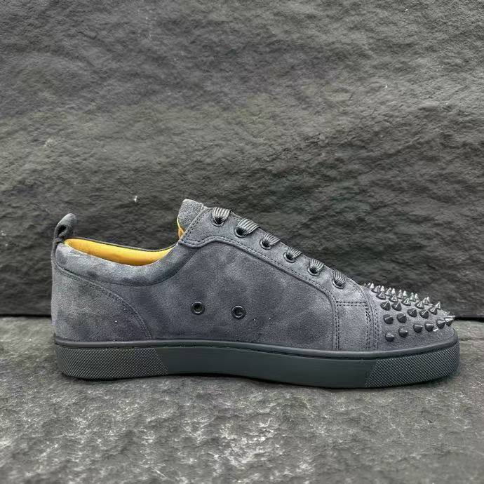 Christian Louboutin  Vieira Spikes red sole leather casual sports shoes for men and women 598
