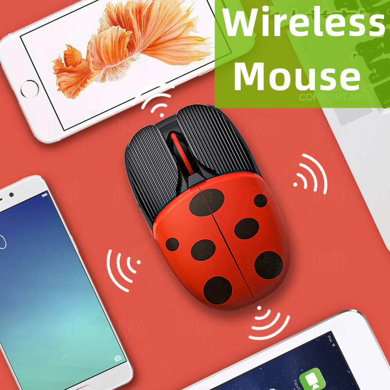 เมาส์ไร้สาย 2.4GHz บลูทูธ เมาส์เงียบขนาดเล็ก