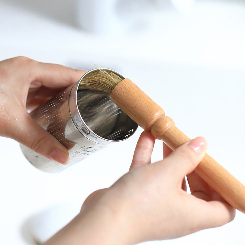 แปรงปัดกาแฟ แปรงปัดผงกาแฟ Coffee Brush แปรงไม้ ขนแปรงนุ่มละเอียด ทำความสะอาดได้ลึก Alechaung coffee - รูปที่ 6