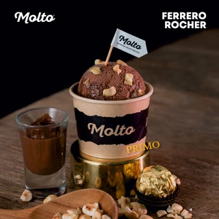 Molto ไอศกรีม เฟอร์เรโร รอชเชอร์ 16 ออนซ์ - Molto Premium Gelato - Ice cream Ferrero Rocher 16 oz.‼️4ถ้วย ส่งฟรี‼️