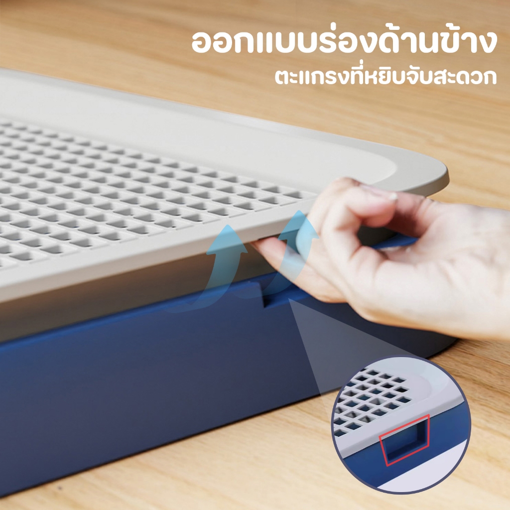 🥇Dog Toilet Tray🥇ห้องน้ำหมา ถาดฉี่สุนัข ขนาดใหญ่ ถาดฝึกฉี่สุนัข 2 ชั้น ป้องกันกลิ่น พร้อมเสา - รูปที่ 5