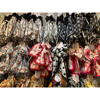 ยางรัดผมเกรียว12ชิ้น 24ชิ้น 36ชิ้น แต่รุ่น มีหลายสีหลายลายลายซาริโอ (คละลาย)