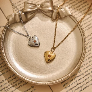 (พร้อมส่งวันถัดไป) earika.earrings - victorian heart locket สร้อยคอจี้หัวใจล็อกเกต วัสดุstainless steel ใส่อาบน้ำได้