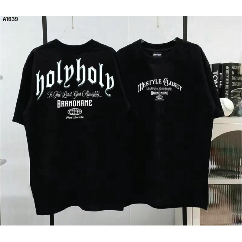 เสื้อยืด ผ้าCotton100% สกรีน หน้า-หลังแบบดิจิตอล เนื้อผ้าหนานุ่ม A1639-แขนสั้น