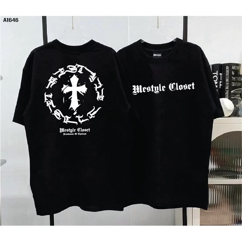 เสื้อยืด ผ้าCotton100% สกรีน หน้า-หลังแบบดิจิตอล เนื้อผ้าหนานุ่ม  A1646-แขนสั้น