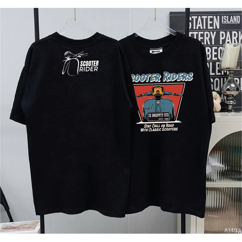 เสื้อยืด ผ้าCotton100% สกรีน หน้า-หลังแบบดิจิตอล เนื้อผ้าหนานุ่ม  A1493-แขนสั้น