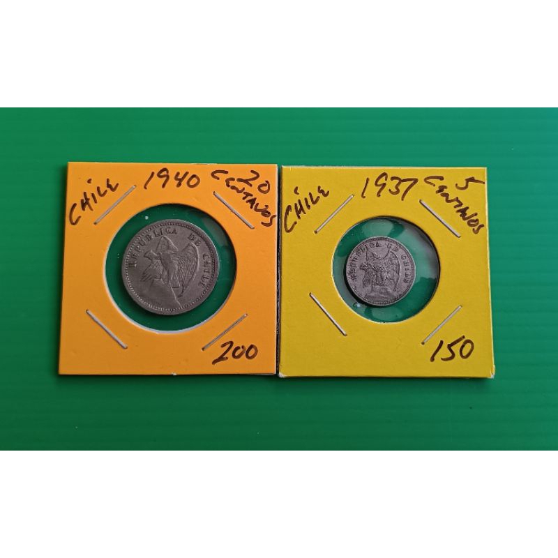 Chile Coins 1937,1940