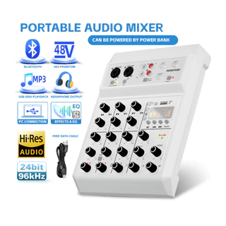 Audio mixer RE-405 สถานีปรับเสียงแบบพกพา mini บันทึก เวที ร้องเพลง built-in Bluetooth