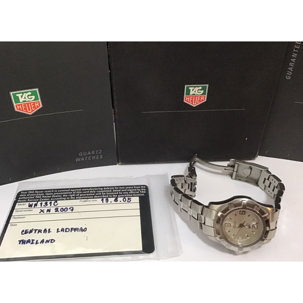 (ของแท้ล้าน%)  Tag Heuer นาฬิกาผู้หญิง ขนาด Lady Size หน้าฟ้า ขอบขัดเงา สภาพสวย
