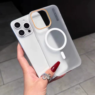 เคสไอโฟน 13 11 15 Pro Max เคส iphone 17 16 Pro Max 12 14 Pro เคสใสไอโฟน เคสโทรศัพท์แบบบางพิเศษเคลือบแม่เหล็กสำหรับ-CXK