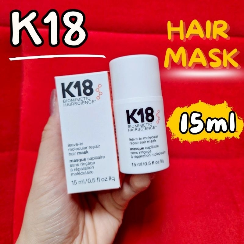 🔥ลดสูงสุด1000​ เก็บโค้ดหน้าร้านหรือทักแชท🔥🏵️พร้อมส่งของแท้15ml🔥🏵️K18 HAIR LEAVE-IN MOLECULAR REPAIR 