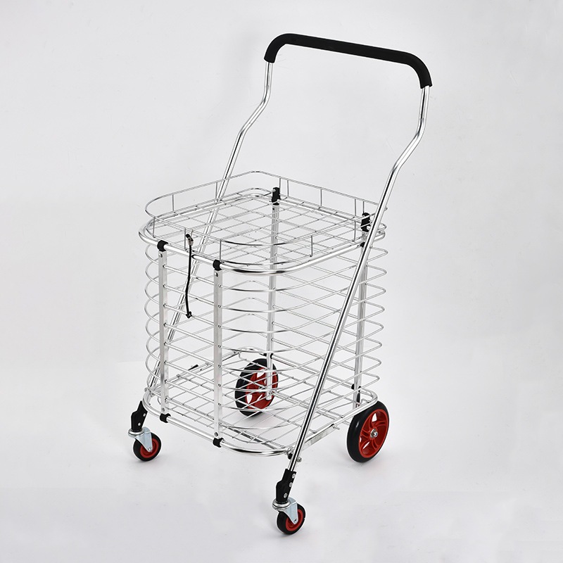 รถเข็น พับเก็บได้ รถเข็นจ่ายตลาด  พับได้ รถเข็นของ รถเข็นช้อปปิ้ง รถเข็นอลูมิเนียมมีฝาปิด รถเข็นตะกร้าพับได้ อลูมิเนียม⚡ - รูปที่ 7