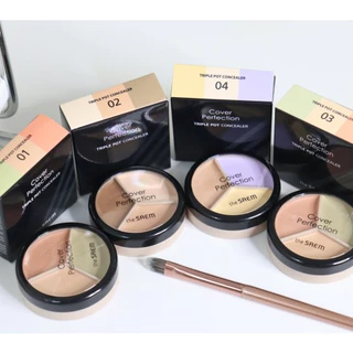 แท้💯ส่งไว🚀 THE SAEM COVER PERFECTION TRIPLE POT CONCEALER คอนซีลเลอร์3หลุม พ็อตเนื้อบาล์ม #65 #VV